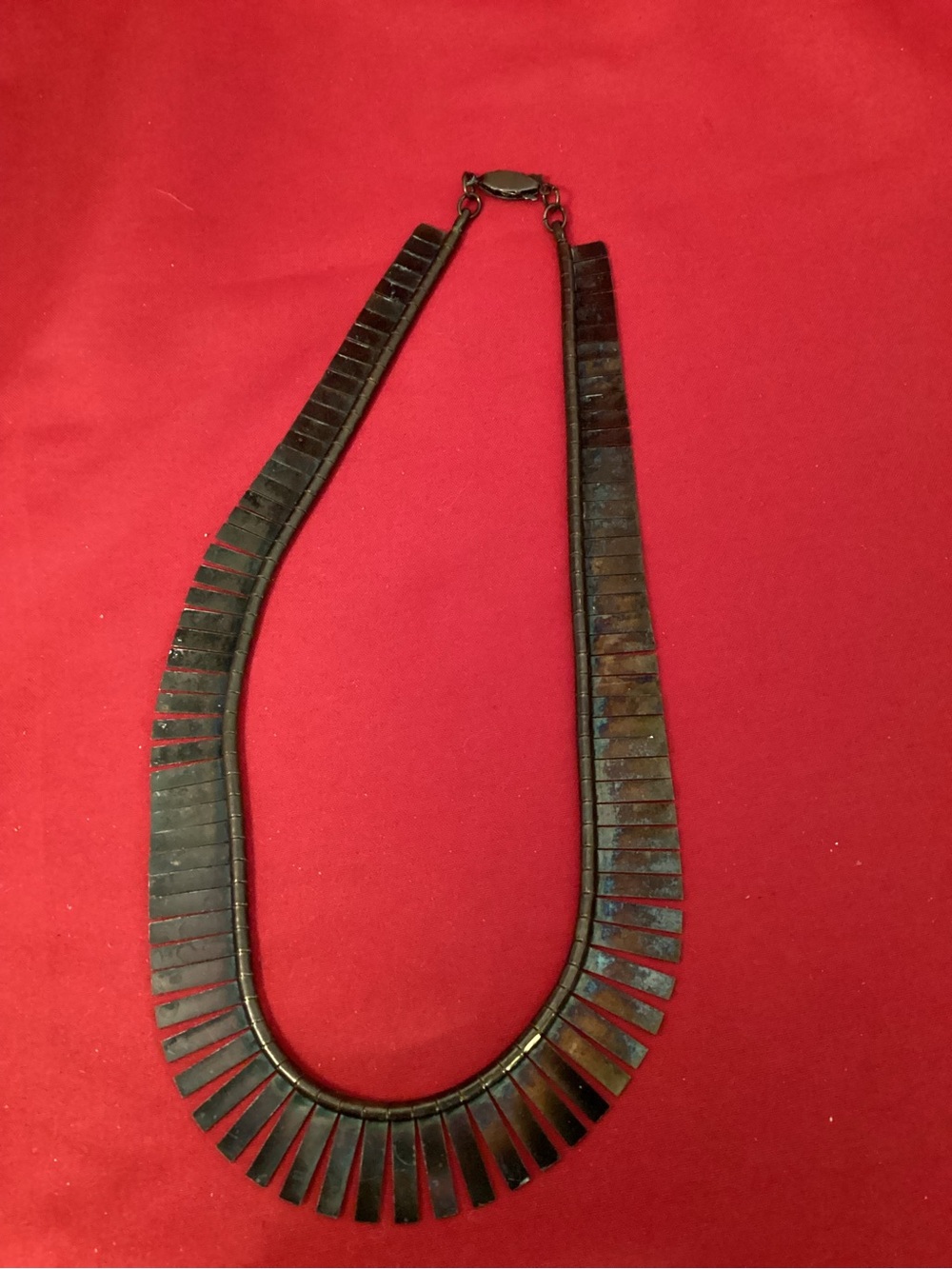 Copper-Tone Ribbed Collar Necklace - Picture 5 of 5
